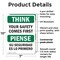 Signmission Safety Culture Sign, 7 in Width, Plastic, Rectangle, Bilingual OS-2PACK-TS-P-710-L-11895 - alternate 2